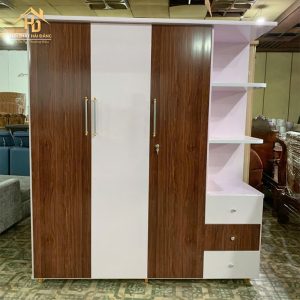Tủ Áo Nhựa 3 Cánh Có Kệ Góc (Nhiều Màu)