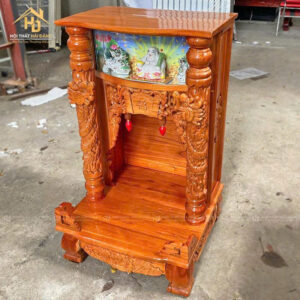 Bàn Thờ Ông Địa Gỗ Xoan Cột Chạm Rồng Độc Đáo 2 tu tho 15