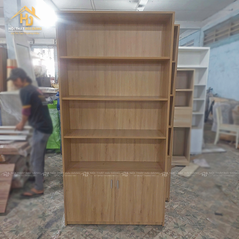 tu-trung-bay-1 Tủ Trưng Bày Gỗ Công Nghiệp 4 Tầng Có Hộc Tủ