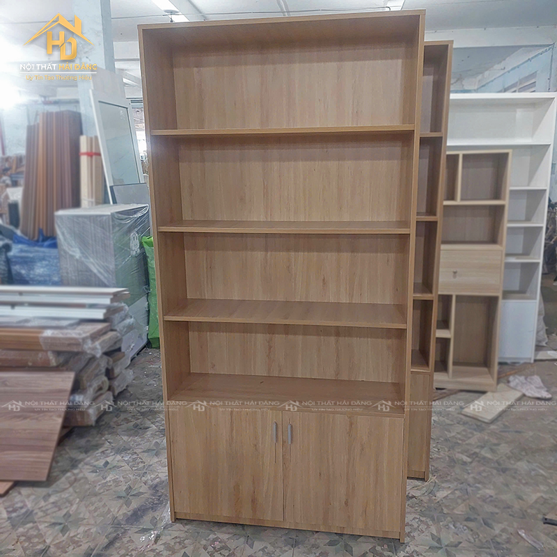 tu-trung-bay-2 Tủ Trưng Bày Gỗ Công Nghiệp 4 Tầng Có Hộc Tủ
