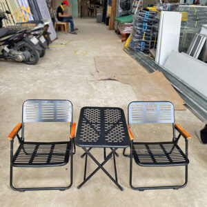 Bộ Bàn Ghế Cafe Mini Gấp Gọn Tiện Lợi 2 ban ghe cafe 1