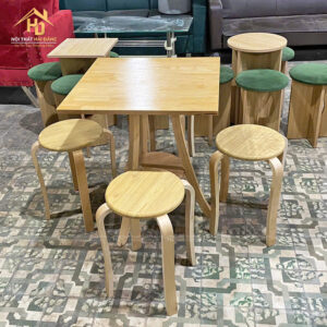 Bàn Ghế Cafe Gỗ Uốn Cong Chắc Chắn