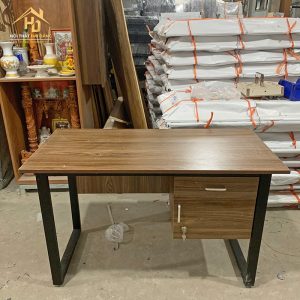 Bàn Làm Việc Gỗ Chân Chữ U Có Hộc Tủ Hiện Đại