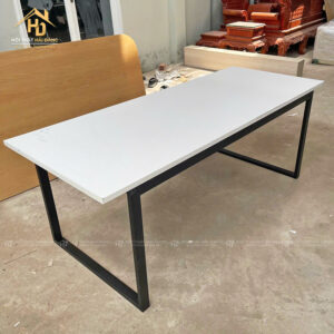 Bàn Làm Việc Gỗ 90cm x 2m Màu Trắng (Hàng Tồn) 2 ban lam viec