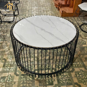 Bàn Trà Lồng Chim Mặt Vân Mây, Chân Kim Loại (Nhiều Màu) 3 ban sofa 18