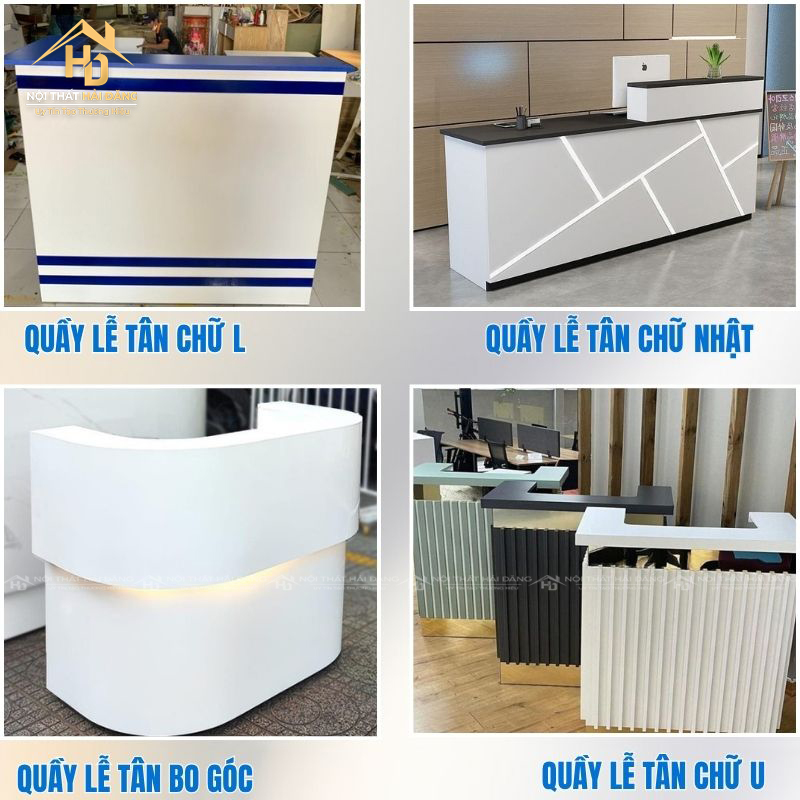 kiểu dáng quầy tiếp tân