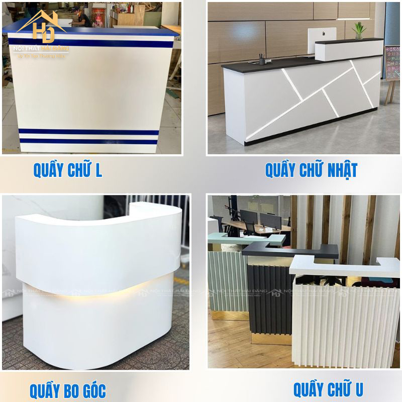 kiểu dáng quầy thu ngân phổ biến