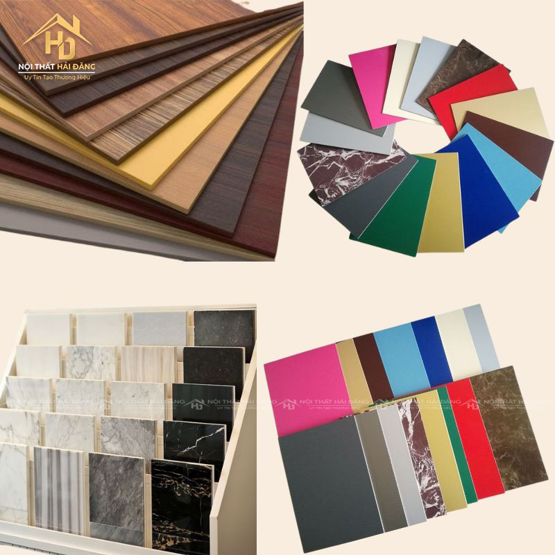 chất liệu và màu sắc quầy thu ngân