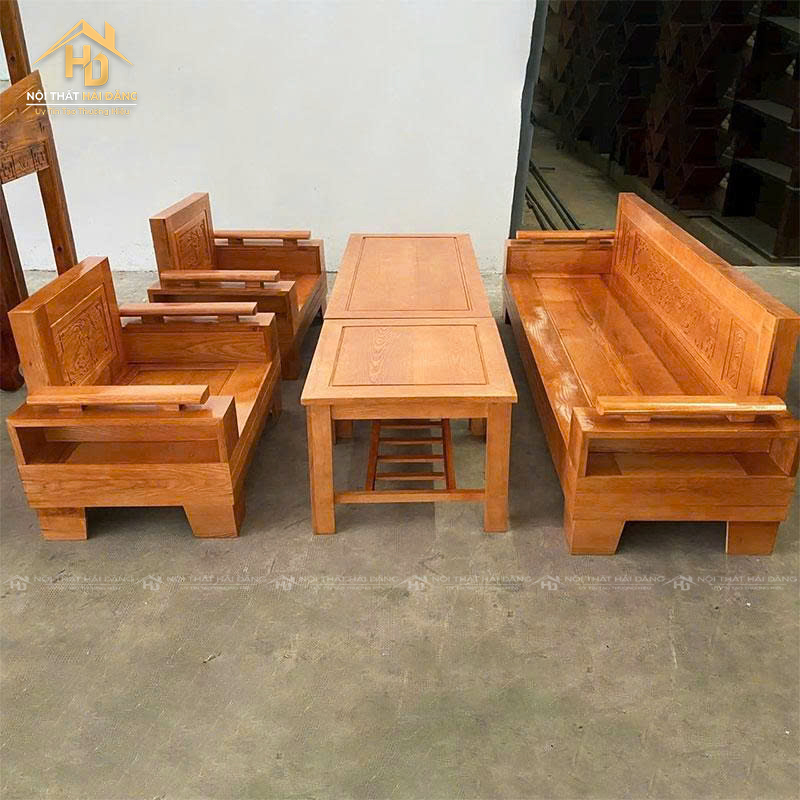 Bộ Ghế Salon Gỗ Sồi Tự Nhiên Tay Hộp Chạm Tròn salon-go-10 Bộ Ghế Salon Gỗ Sồi Tự Nhiên Tay Hộp Chạm Tròn