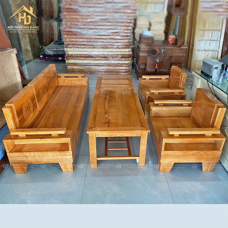 Bộ Ghế Salon Gỗ Sồi Tự Nhiên Tay Hộp Chạm Tròn salon-go-9 Bộ Ghế Salon Gỗ Sồi Tự Nhiên Tay Hộp Chạm Tròn