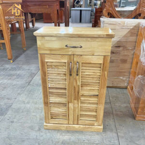 Tủ Giày Gỗ Tự Nhiên 2 Cánh Nhỏ Gọn
