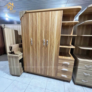 Tủ Quần Áo Gỗ 3 Cánh Liền Kệ (Nhiều Màu)