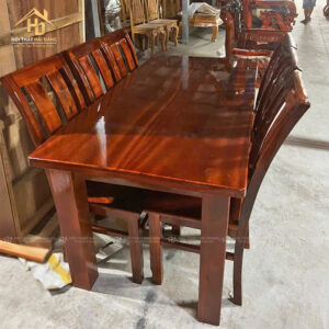 Bộ Bàn Ăn Gỗ Tràm 6 Ghế Sang Trọng ( 2 Màu) 2 bo ban an 3