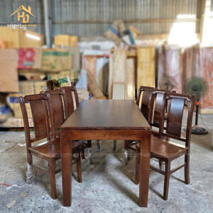 Bộ Bàn Ăn Hình Chữ Nhật, 6 Ghế Cổ Điển