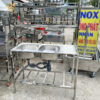 Bồn rửa inox 2 hộc 1 chờ có kệ,