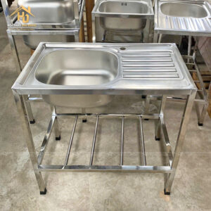 Bồn Rửa Inox Một Hộc Có Bàn Chờ