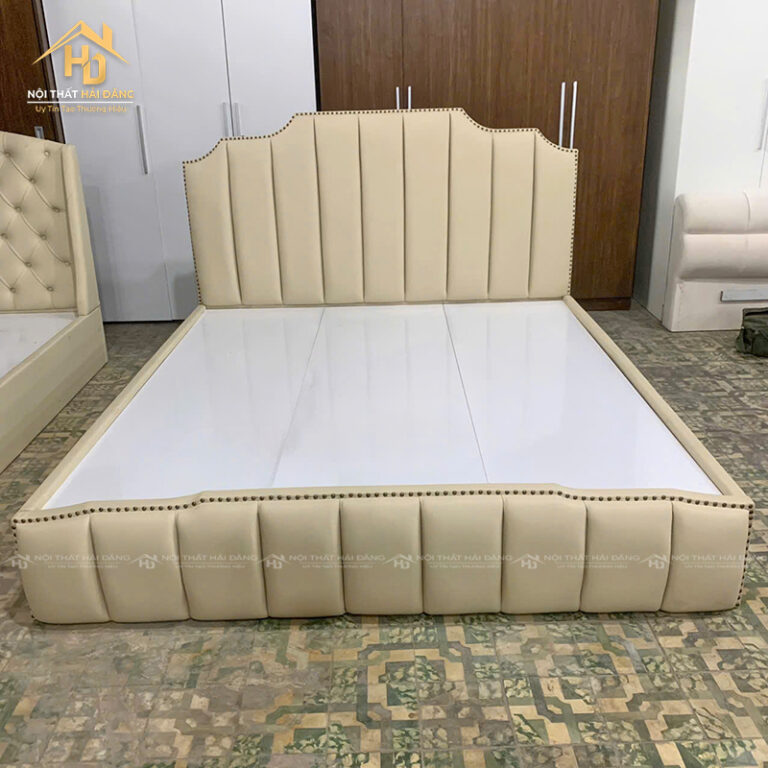 giường bọc da công nghiệp