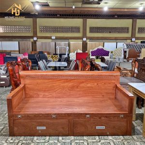 Giường Gấp Gọn Gỗ Hương Đá Có Hộc Kéo Tiện Dụng