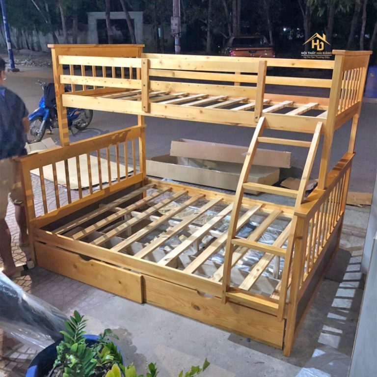 giường gỗ công nghiệp