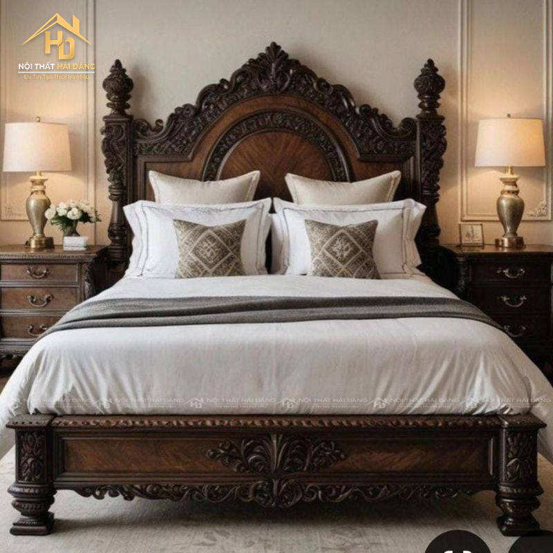 kích thước giường ngủ tân cổ điển