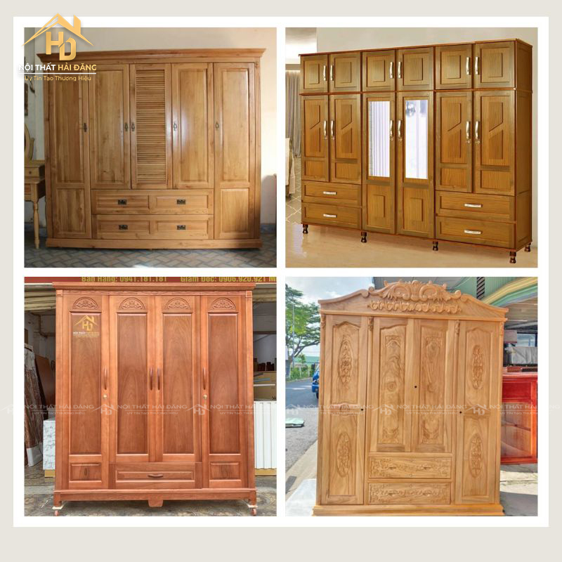 tủ quần áo gỗ tự nhiên hiện đại