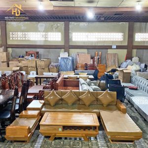 Bộ Salon Gỗ Sồi Góc Chân Thuyền Sang Trọng (2 Màu) 2 salon chan thuyen 1