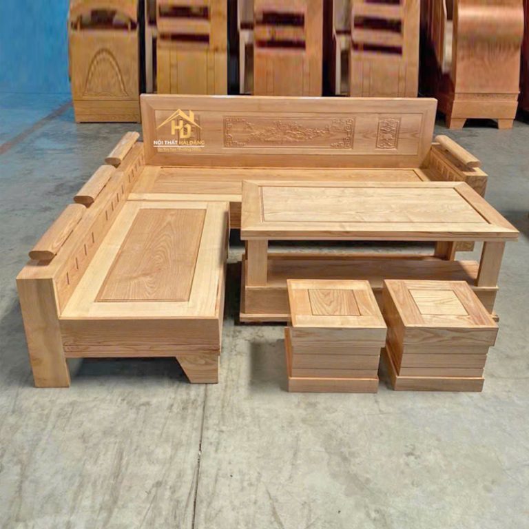 bộ salon gỗ cho nhà nhỏ