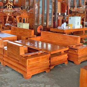 Bộ Salon Đối Hương Đá Màu Vân Gỗ Tự Nhiên