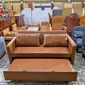sofa bed màu da bò