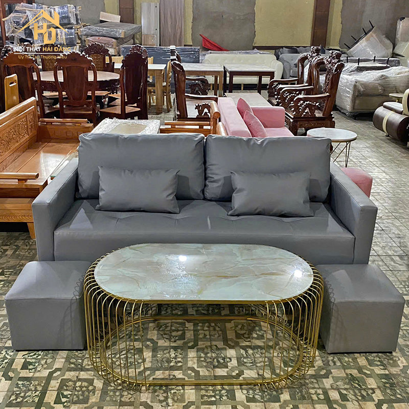sofa-boc-vai-hai-dang-1 Sofa Văng Bọc Nệm Êm Ái Có Tay Vịn (Nhiều Màu)