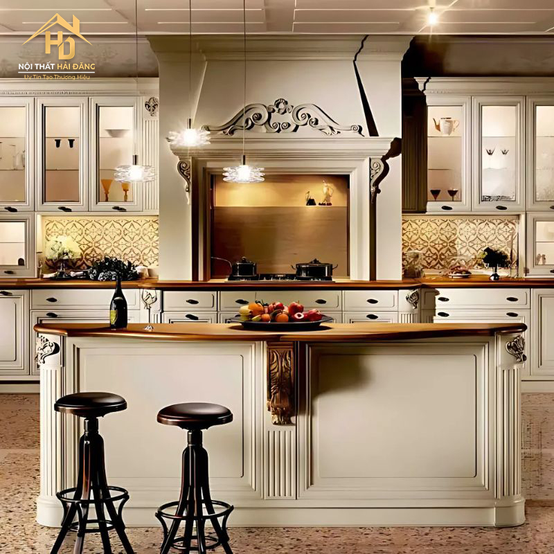 tủ bếp cổ điển