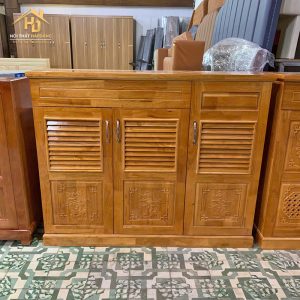 Tủ Giày Gỗ 3 Cánh Cửa Nan Thông Thoáng 5 tu giay go 3 canh 3