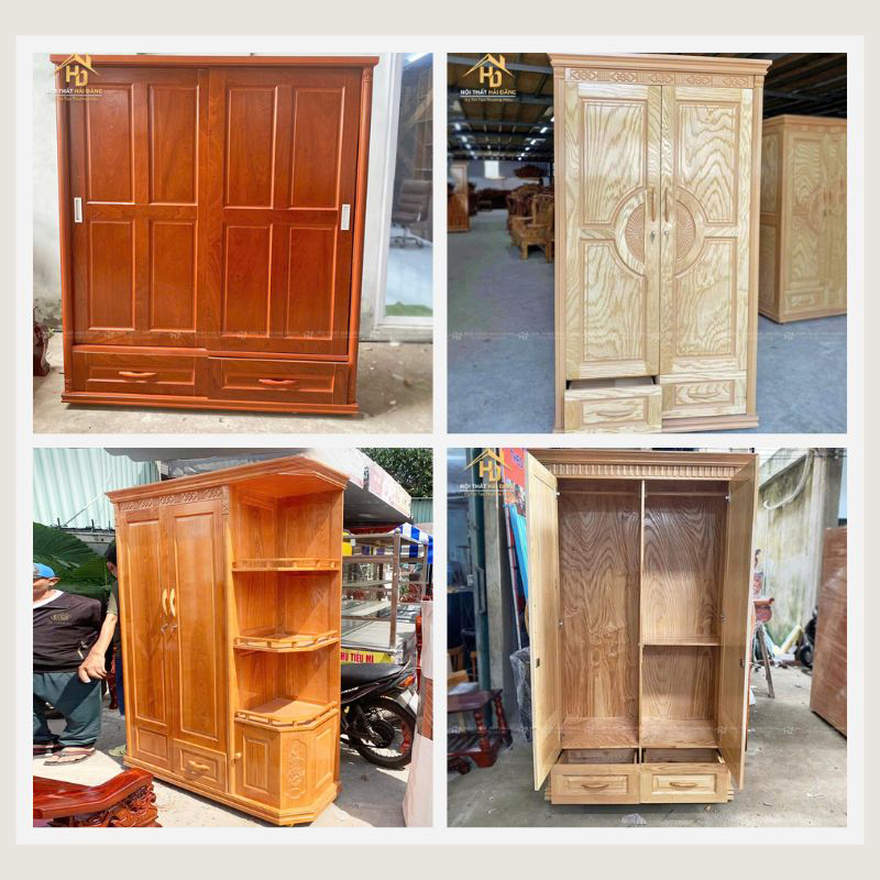 mẫu tủ quần áo gỗ tự nhiên