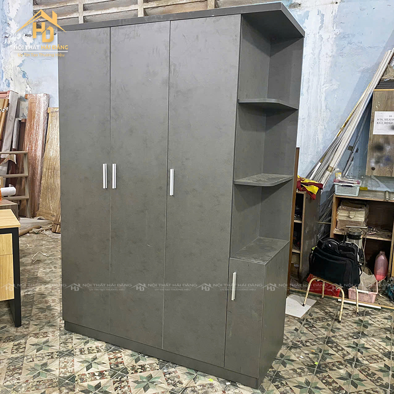tu-quan-ao-dong-moi-2 Tủ Quần Áo Gỗ Đóng Mới 3 Cánh Liền Kệ Hiện Đại