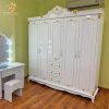 Tủ Quần Áo Gỗ 5 Cánh Hoàng Gia Chạm Hoa Văn 