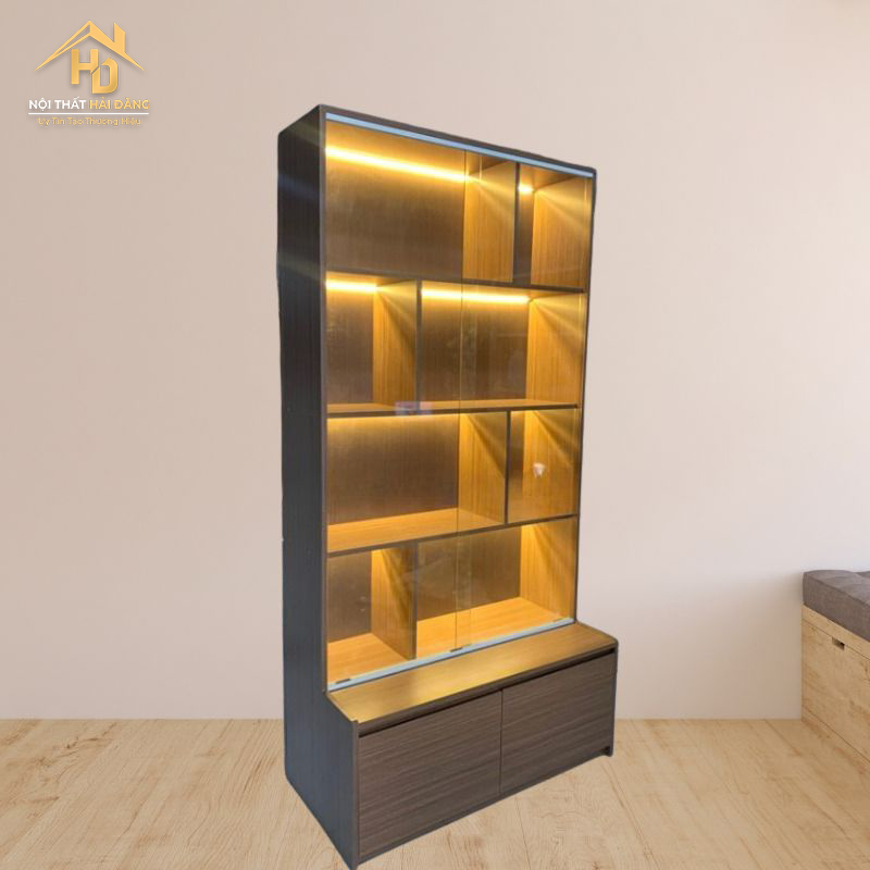 tủ mô hình bằng gõ