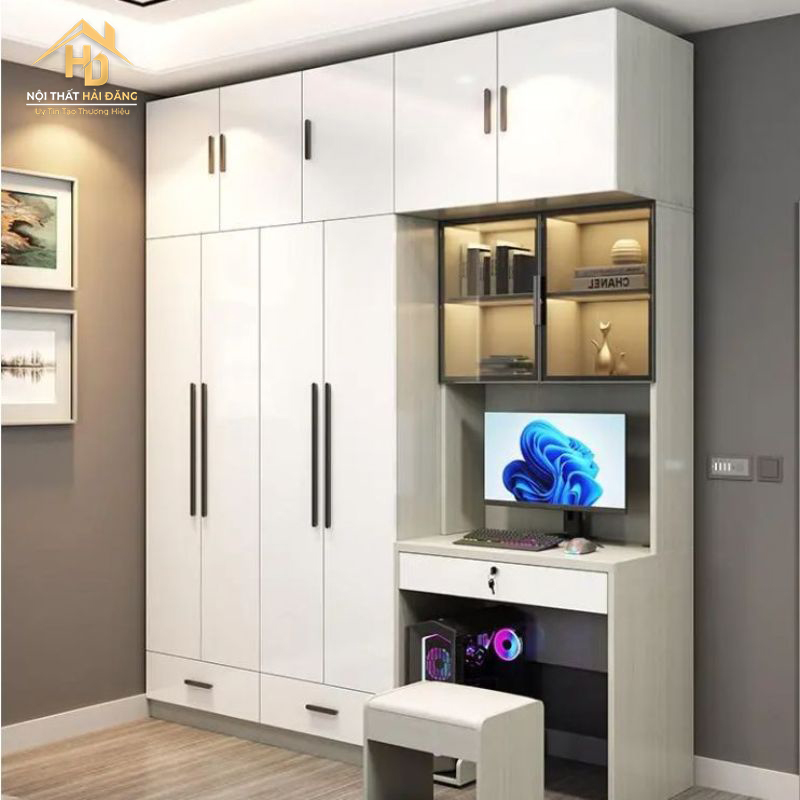 10 Mẫu Bàn Làm Việc Kết Hợp Tủ Quần Áo Hiện Đại, Giá Rẻ Ban-lam-viec-ket-hop-tu-quan-ao-kich-tran 10 Mẫu Bàn Làm Việc Kết Hợp Tủ Quần Áo Hiện Đại, Giá Rẻ