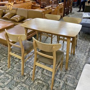 Bộ Bàn Ghế Mango Gỗ Tự Nhiên Màu Sáng 3 ban an mango 3