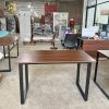 Bàn Làm Việc Chân Chữ U 1M2x60Cm Mặt Gỗ Màu Nâu