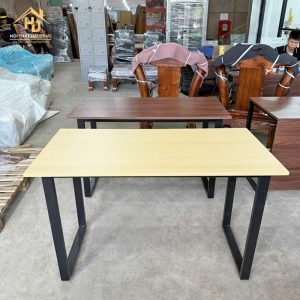 Bàn Làm Việc Gỗ Chân Sắt Chữ U Hiện Đại