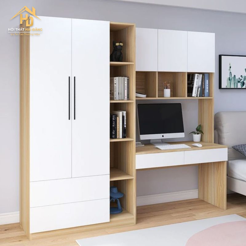 ban-lam-viec-ket-hop-tu-quan-ao Khám Phá Các Mẫu Bàn Làm Việc Kết Hợp Đẹp & Hot Nhất