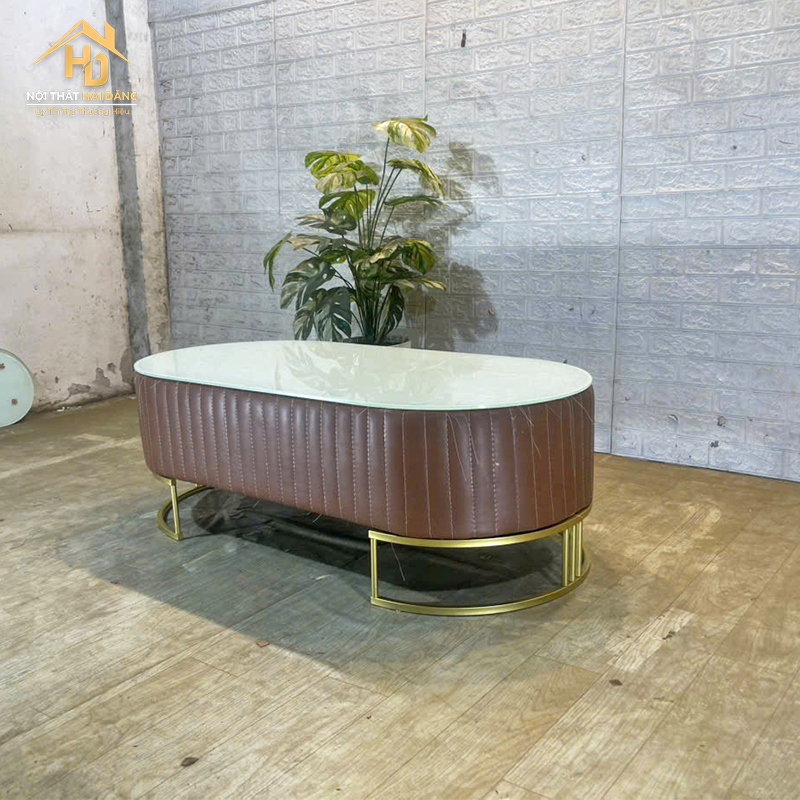 ban-sofa-2 Bàn Sofa Mặt Đá, Chân Mạ Vàng Phong Cách Nhật (Nhiều Màu)
