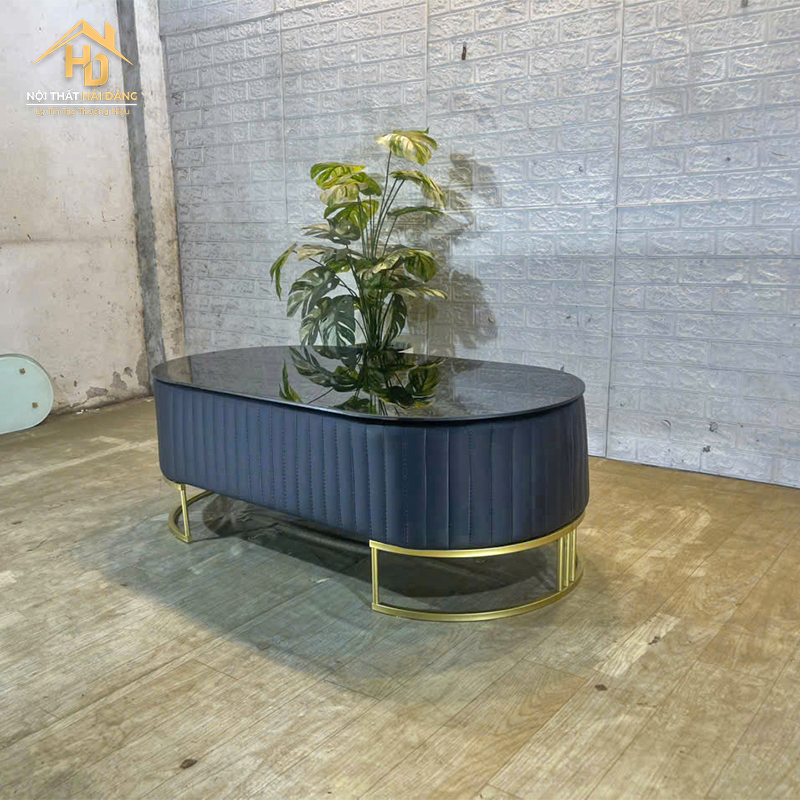 ban-sofa-3 Bàn Sofa Mặt Đá, Chân Mạ Vàng Phong Cách Nhật (Nhiều Màu)