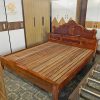Giường Gỗ Tràm Đầu Chạm Khắc Kim Cương