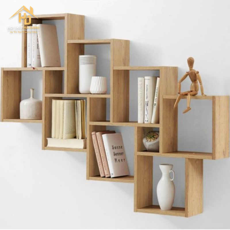 kệ sách kiểu ziczac hiện đại
