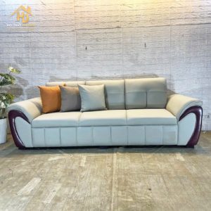 Sofa Da Màu Be Hiện Đại, Sang Trọng