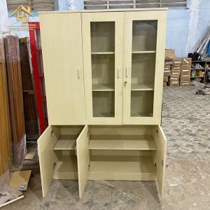 Tủ Hồ Sơ Gỗ 3 Cánh Kết Hợp Kính Hiện Đại (2 Màu) 5 tu ho so 11