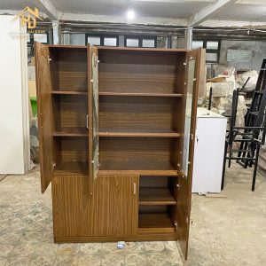 Tủ Hồ Sơ Gỗ 3 Cánh Kết Hợp Kính Hiện Đại (2 Màu) 2 tu ho so 9