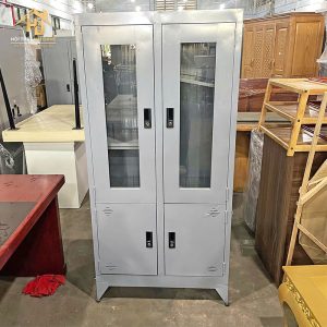Tủ Hồ Sơ Sắt 2 Cánh Cửa Kính 1M8 Hiện Đại Giá Xưởng