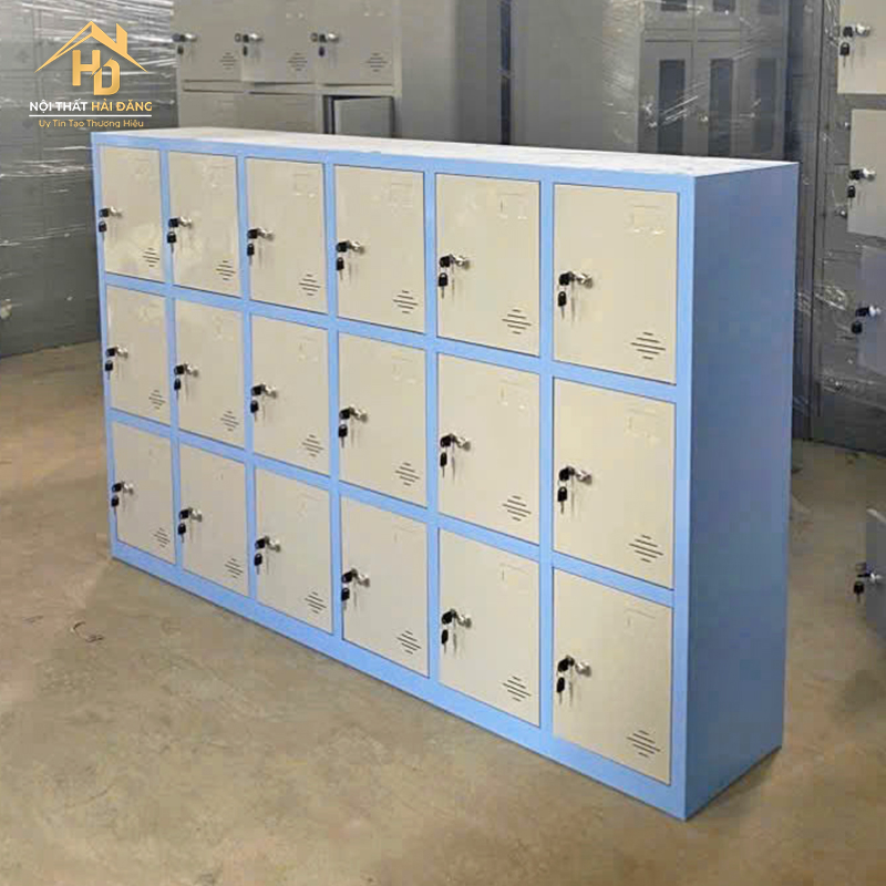 tu-locker Tủ Hồ Sơ Sắt 18 Ngăn Màu Xanh Hiện Đại